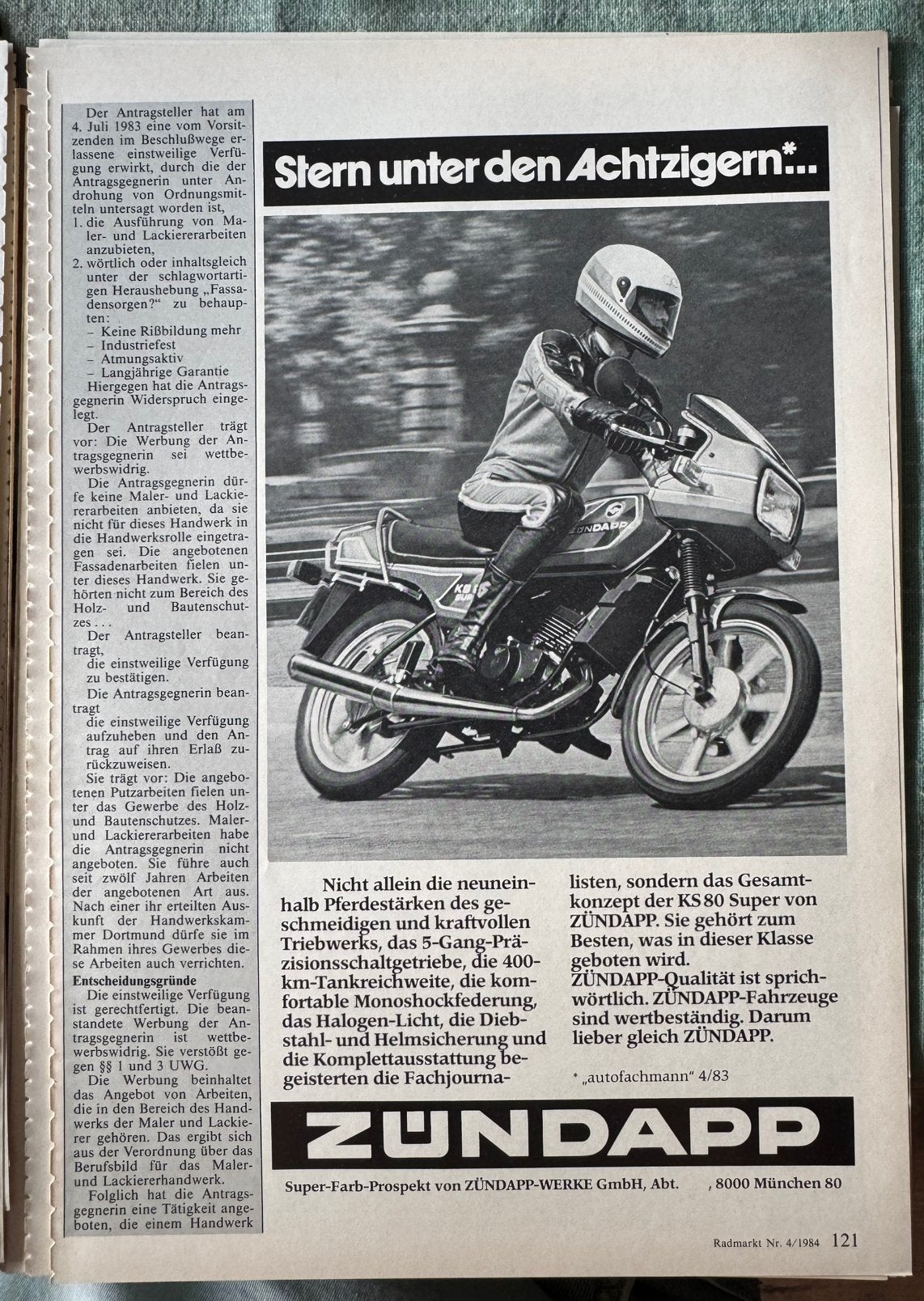Advertentie Zündapp KS80 Super, Verzenden, Zo goed als nieuw, Motoren