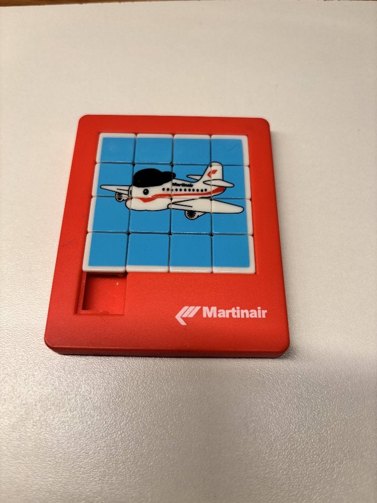 Martinair schuifpuzzel vliegtuig speelgoed, Ophalen of Verzenden, Gebruikt, Overige typen
