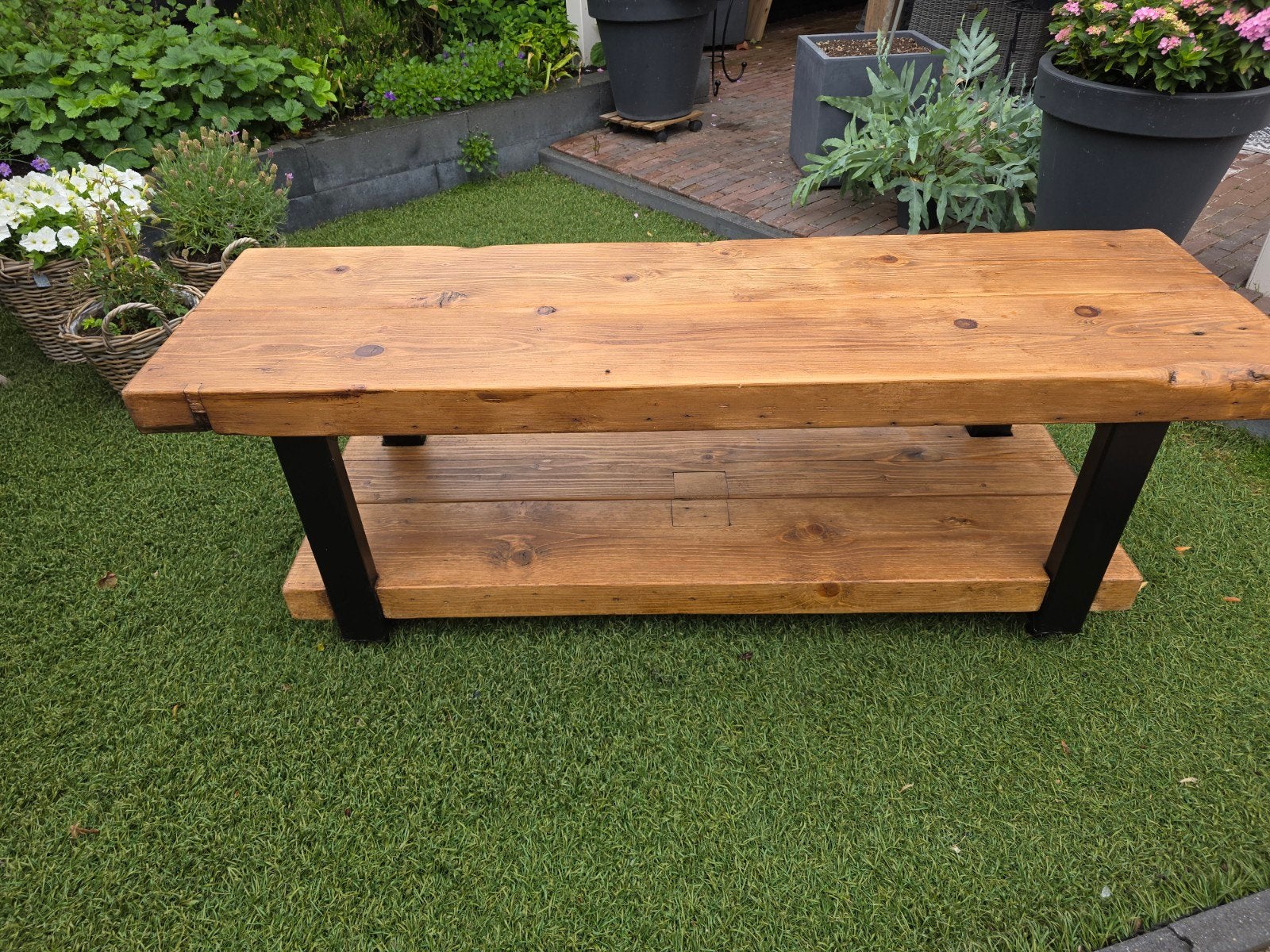 Tv meubel massief, Ophalen, Minder dan 50 cm, Landelijk, Minder dan 100 cm