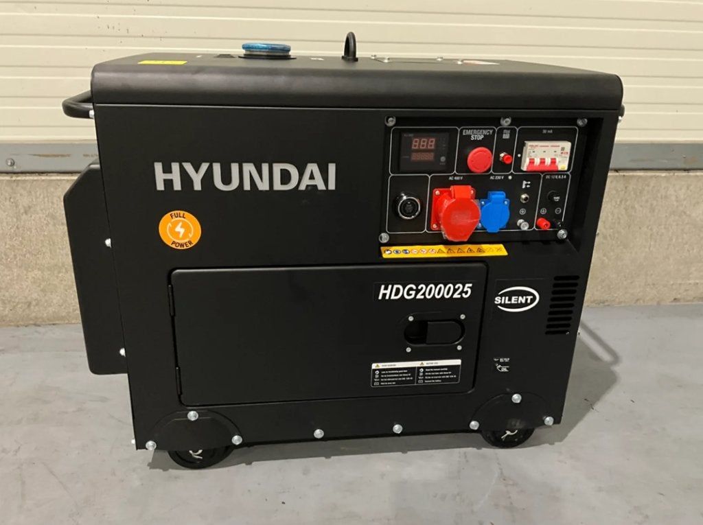 2026 hyundai HDG200025 7,5 KVA Noodstroom diesel generator, Elektrisch startend, Dieselolie, Nieuw, Ophalen of Verzenden