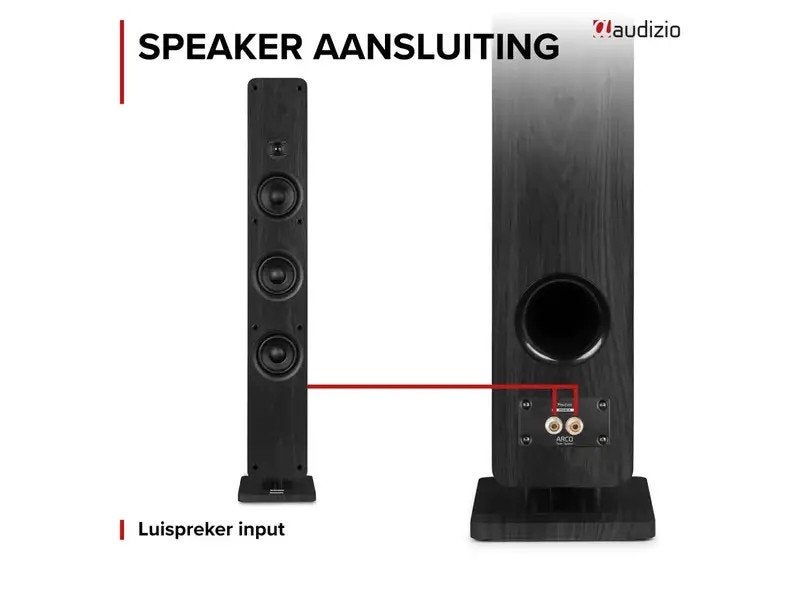 Audizio Arco passieve HiFi speakerset (320 Watt), Stereo speakers, Zo goed als nieuw, Ophalen, 150 watt of meer