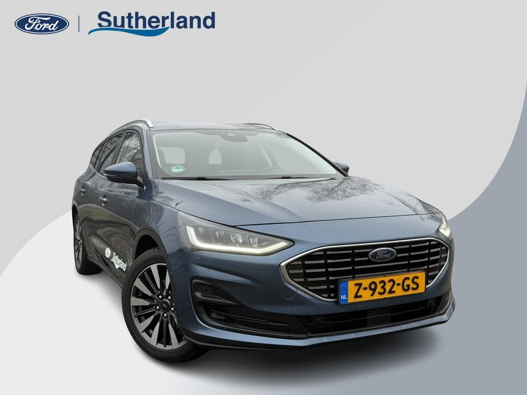 Ford Focus Wagon 1.0 EcoBoost Hybrid Titanium X 125pk AGR St, Auto's, Ford, Gebruikt, Blauw, Handgeschakeld, 19 km/l