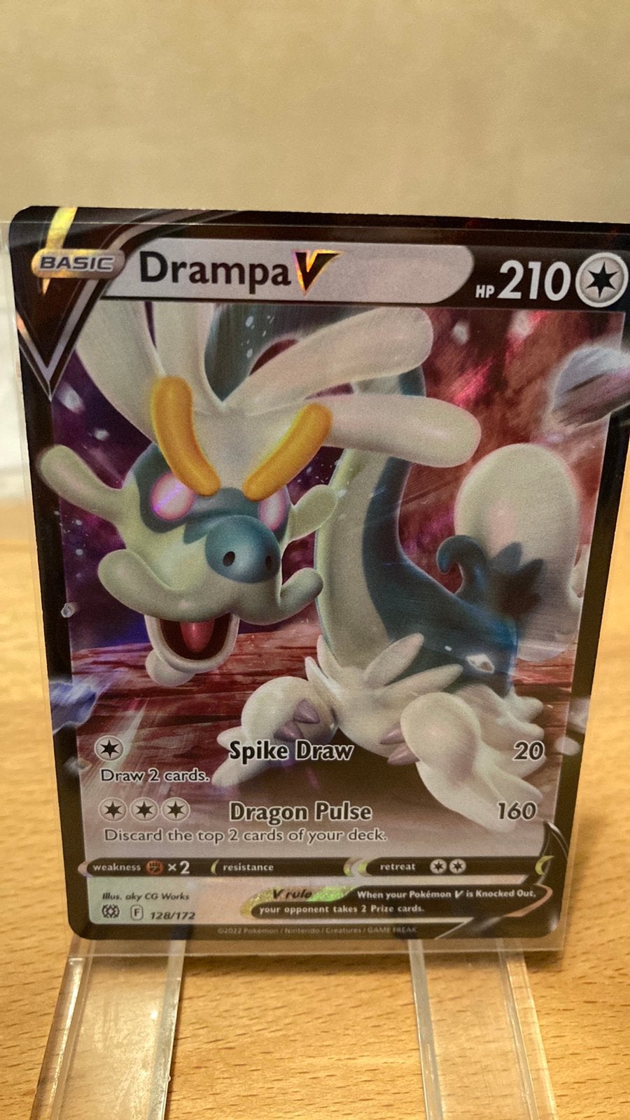 Pokemon Drampa V 128/172 Brilliant Stars 3,00 euro, Ophalen of Verzenden, Zo goed als nieuw