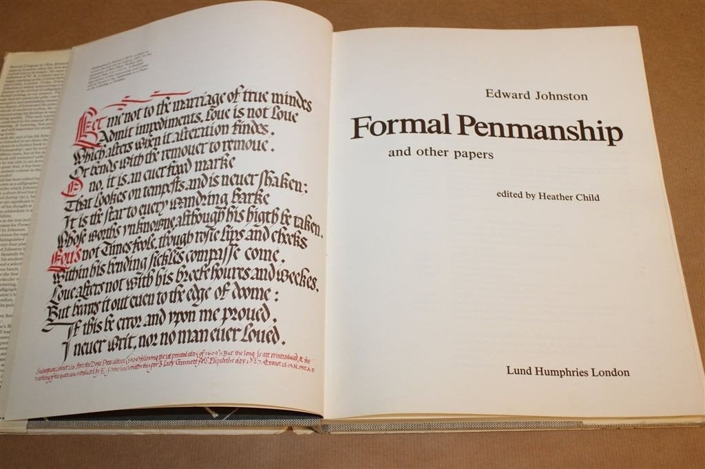Formal Penmanship — Edward Johnston, Kalligrafie 1971, Ophalen of Verzenden, Gelezen, Fotografen