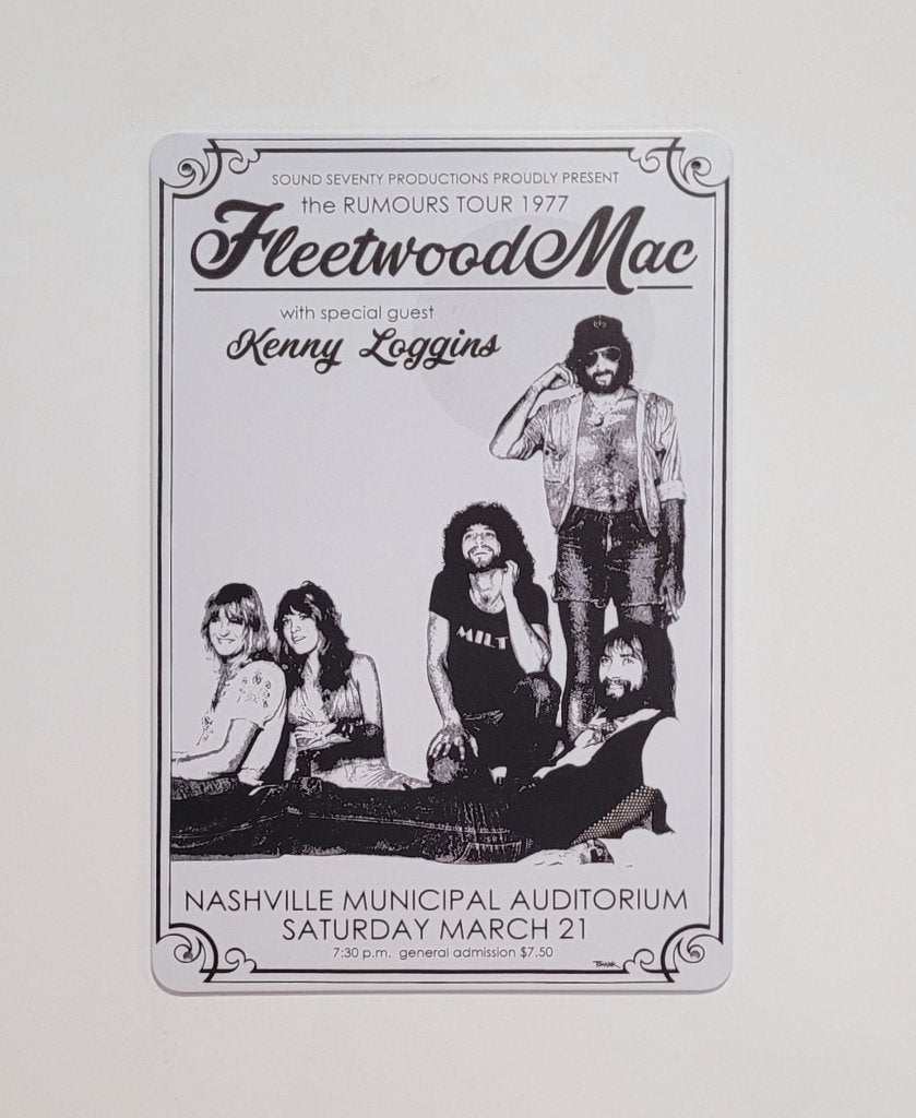 Fleetwood Mac Tour 1979 reclamebord van metaal wandbord deco, Info@deconoord.nl, Deco Noord, Nieuw, Ophalen of Verzenden