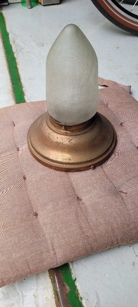Plafondlamp, Huis en Inrichting, Ophalen, Gebruikt, E27 (groot), Glas