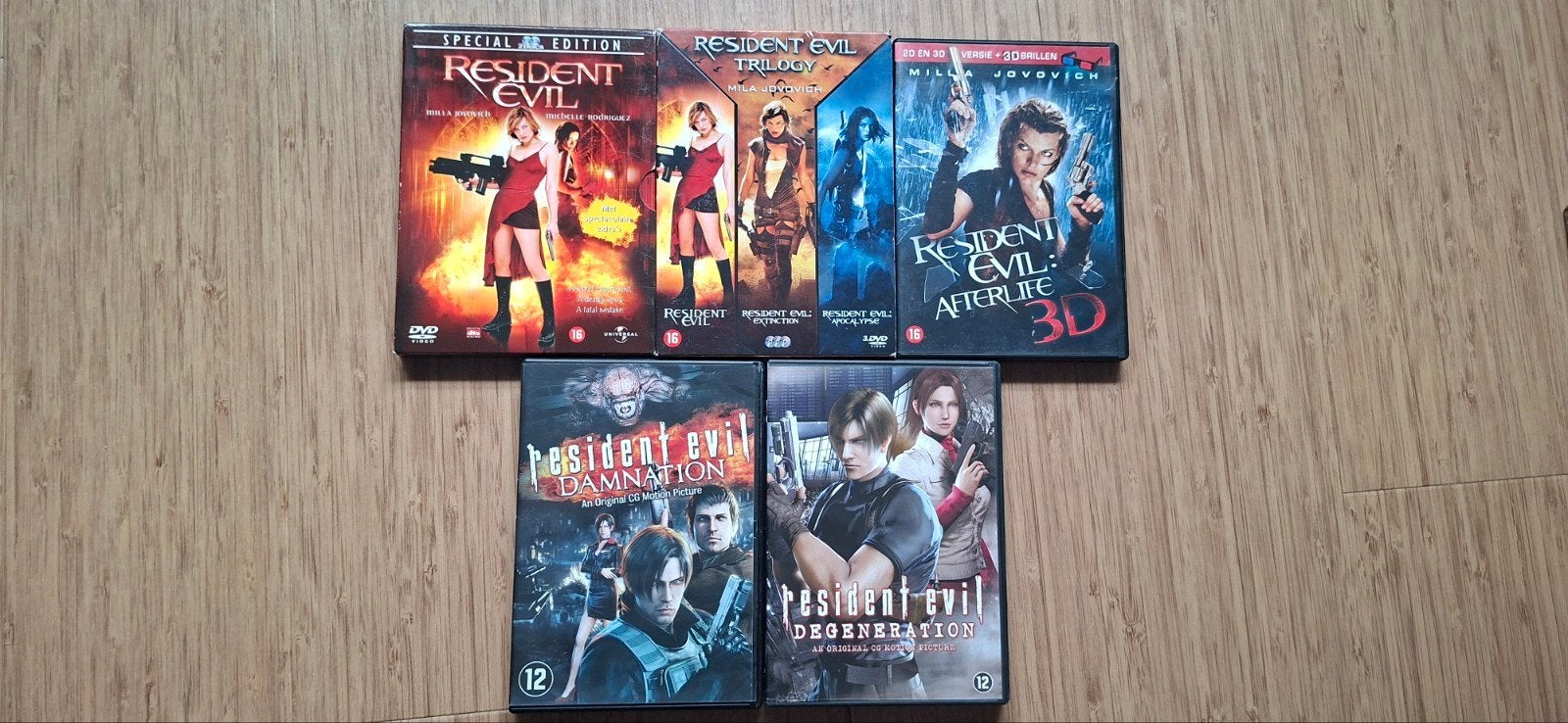 Resident Evil DVD Collectie - 5 Films, Nederlands, Actiethriller, Ophalen of Verzenden, Inclusief doosje