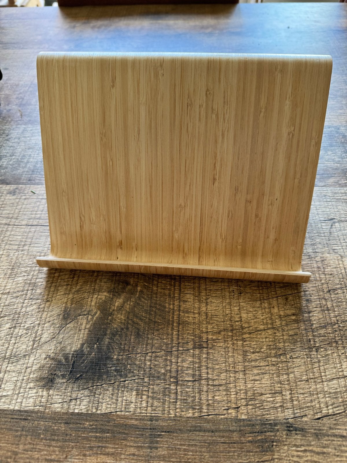(ikea) Bamboe standaard voor tablet, boek of kookboek, Ophalen, Hout, Zo goed als nieuw, Modern