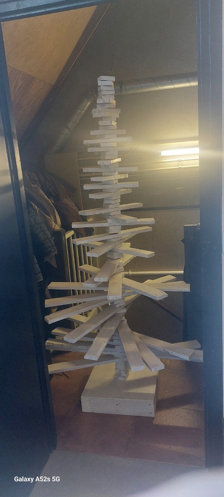 houten kerstboom, Ophalen, Gebruikt