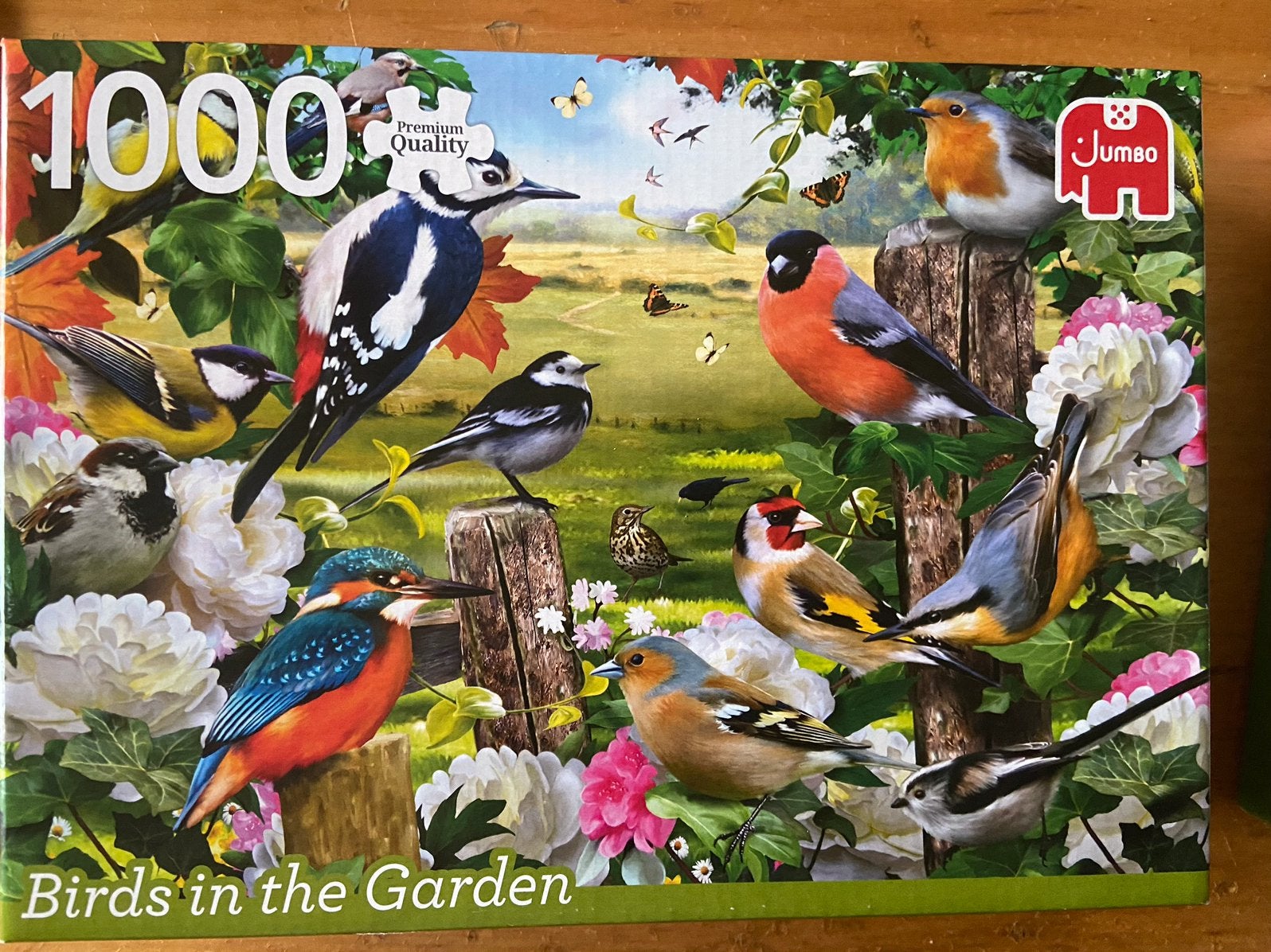 Legpuzzel Vogels in de tuin, compleet, 1000 stukjes, Ophalen of Verzenden, 500 t/m 1500 stukjes, Zo goed als nieuw
