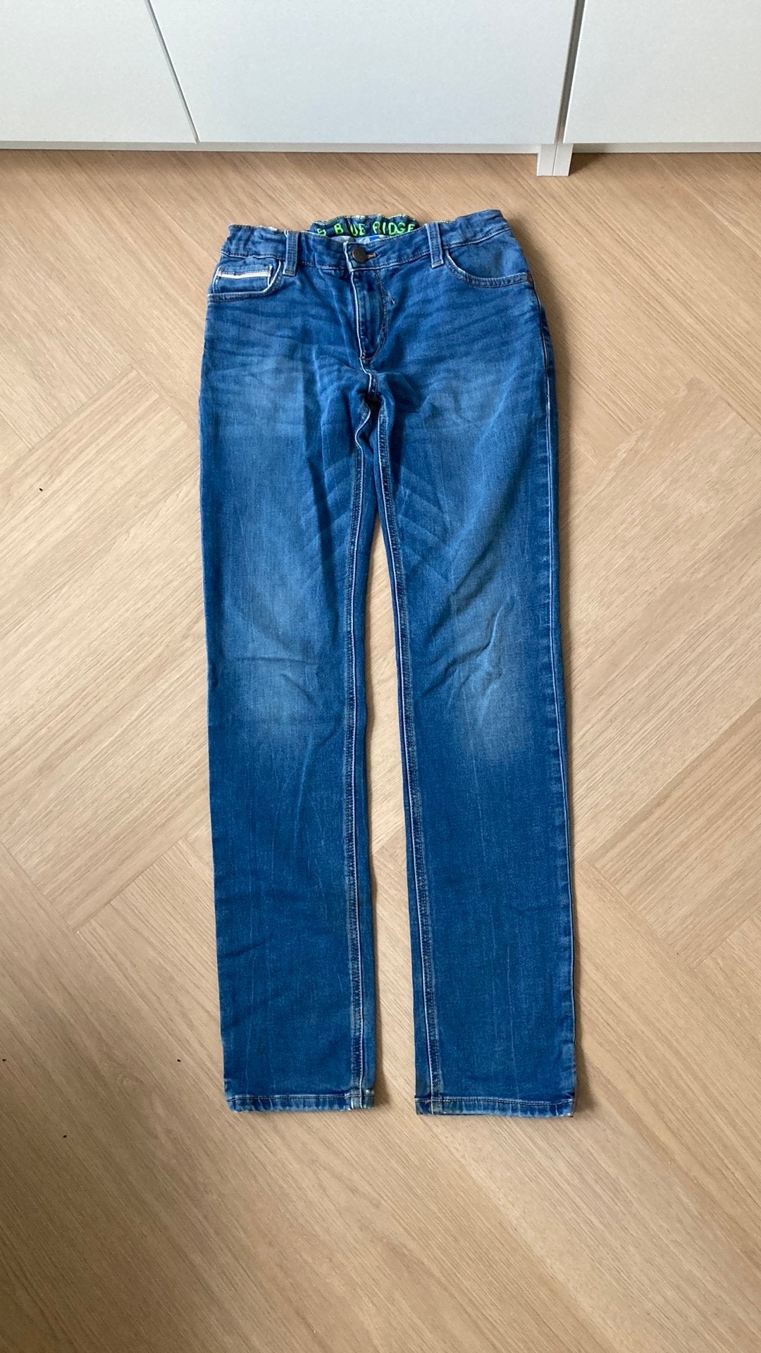 Blue Ridge blauwe spijkerbroek maat 164 Skinny model, Ophalen of Verzenden, Gebruikt, Jongen, Broek
