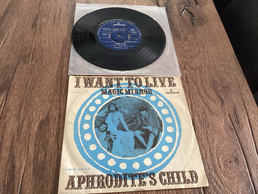 Aphrodite's Child - I Want To Live / Magic Mirror Single, Gebruikt, 7 inch, Single, Pop