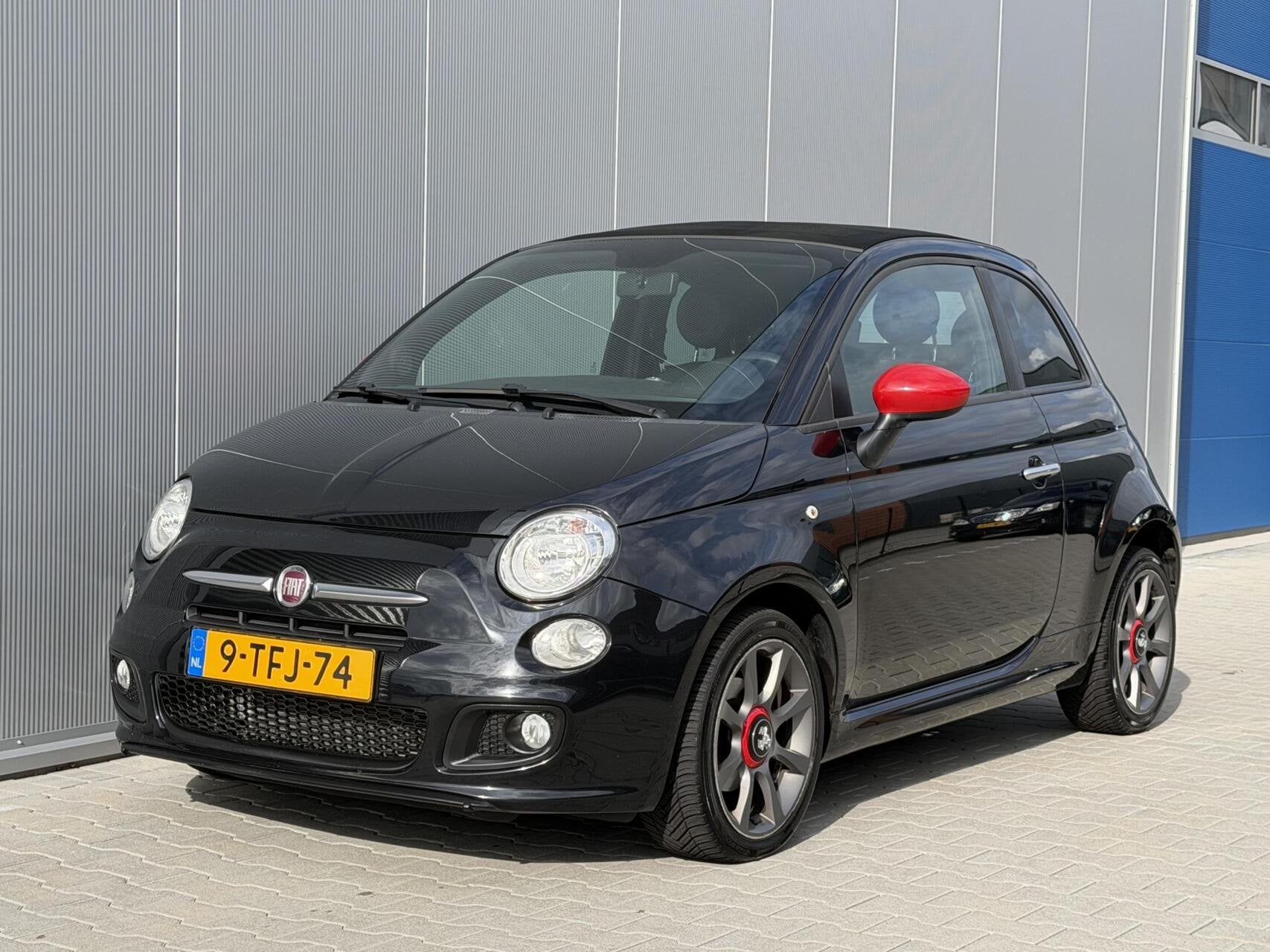 Fiat 500 0.9 TwinAir Turbo 500S Cabrio, Auto's, 86 pk, Euro 6, Zwart, Origineel Nederlands