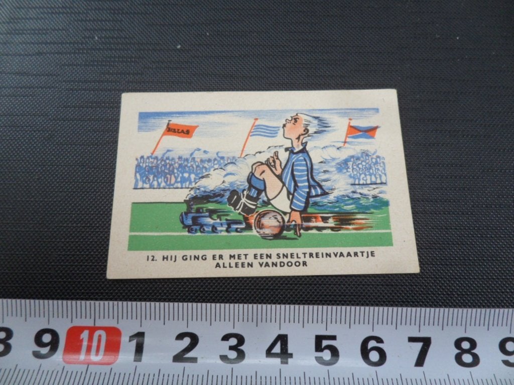 sticker plaatje strip voetbal spreekwoord RIZLA #12, Verzamelen, Ophalen of Verzenden, Zo goed als nieuw