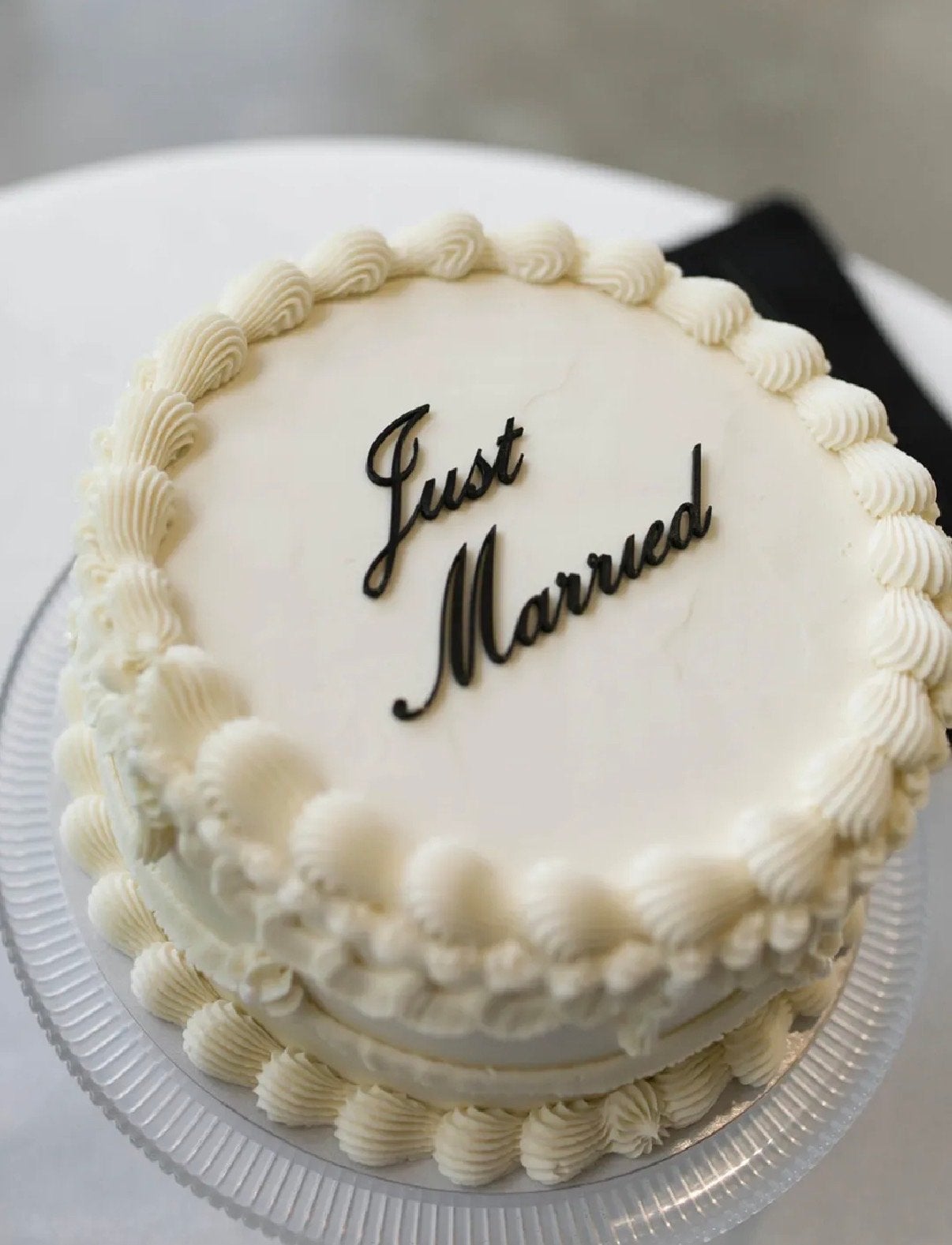 Taarttopper Just Married - Huwelijk Decoratie, Verzenden, Homemade, Nieuw, Geboorte of Huwelijk