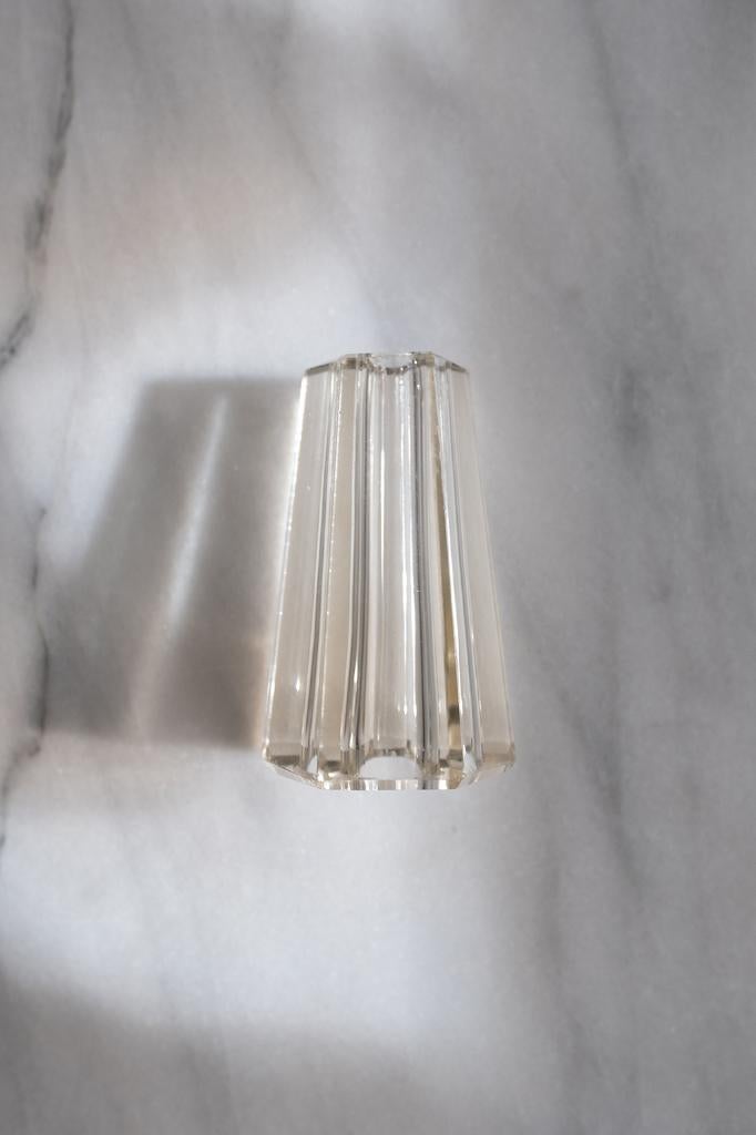 Vintage Kristallen Kandelaar, Huis en Inrichting, Woonaccessoires | Kandelaars en Kaarsen, Overige materialen, Gebruikt, Overige kleuren