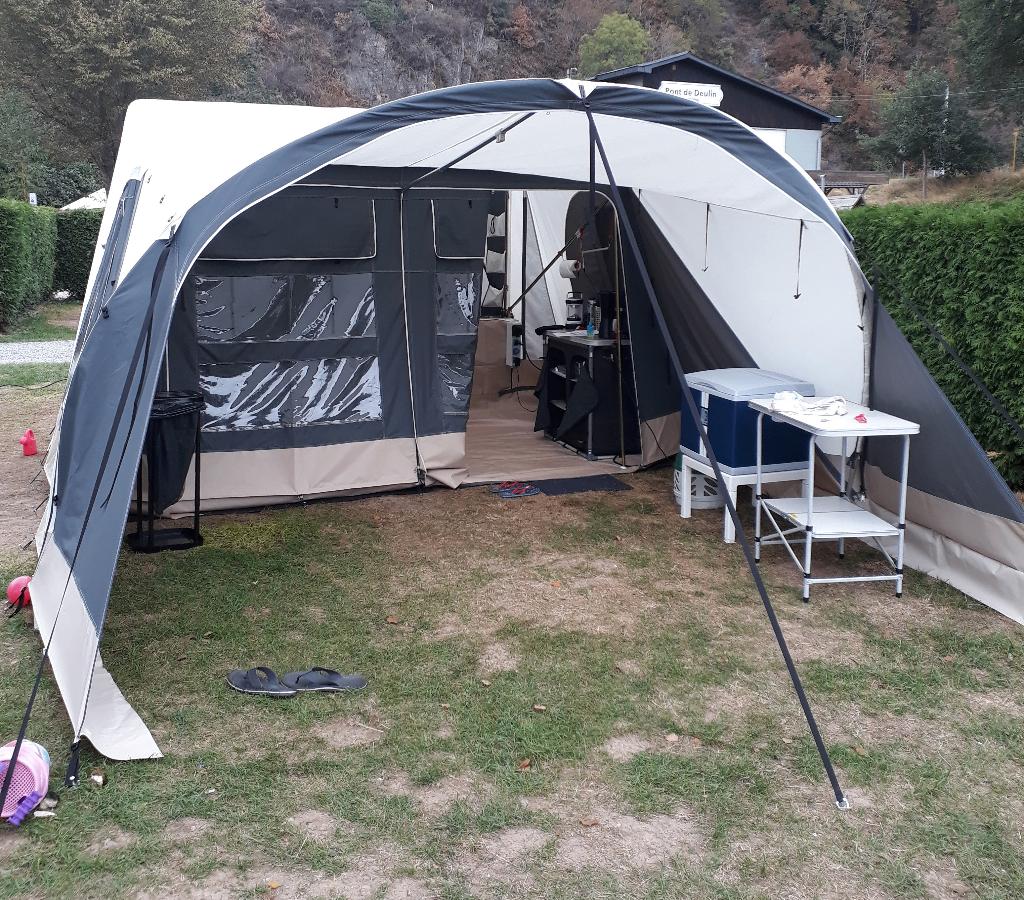 Vouwwagen Combi Camp Flexi Tent&Trailer, Caravans en Kamperen, Ophalen, Combi-Camp, Antraciet, Aanwezig