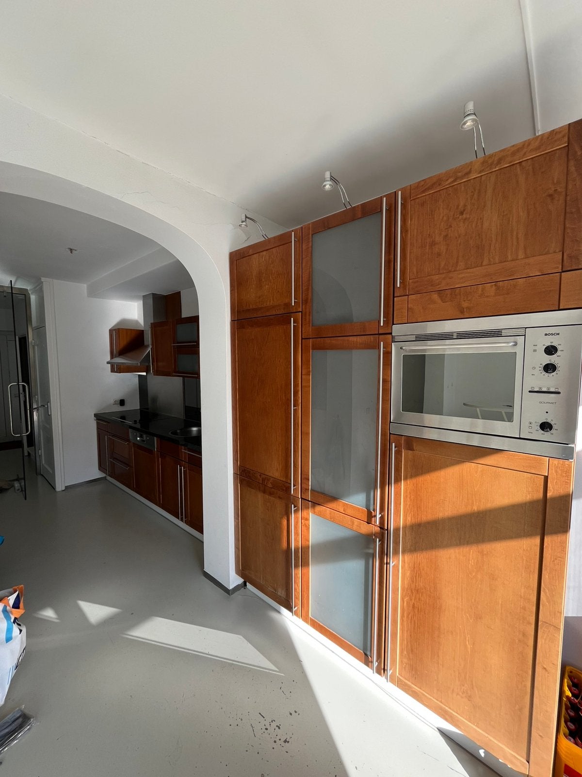 Keuken, Huis en Inrichting, Keuken | Complete keukens, Ophalen, Gebruikt, Bruin, Enkelwandige keuken