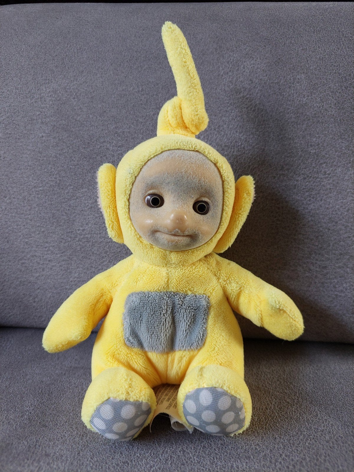 Teletubbie knuffel knuffeltje Laa Laa geel, Gebruikt, Overige merken, Overige typen, Ophalen of Verzenden