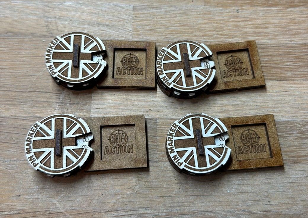 Bolt Action MDF Unit Pin Markers - Great Britain #2, Ophalen of Verzenden, Overige soorten