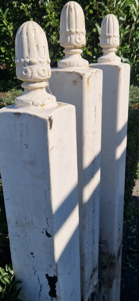 3 grote hoge smeedijzeren poort of hek start/eindpalen, Ophalen, Gebruikt, Minder dan 180 cm, Palen