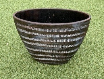 Ovale bloempot / plantenbak bruin, Zo goed als nieuw, Minder dan 40 cm, Overige vormen, Aardewerk