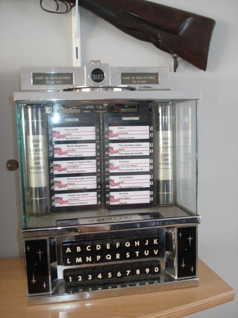 Jukebox Wallbox Wurlitzer 5220 Nederlandse Uitvoering 1965, Verzamelen, Ophalen of Verzenden, Gebruikt, 1960 tot 1970, Wurlitzer