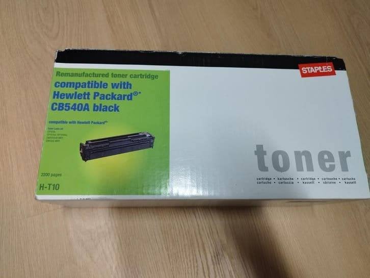 Staples Toner Cartridge CB540A Zwart laser printer, Ophalen of Verzenden, Nieuw, Toner