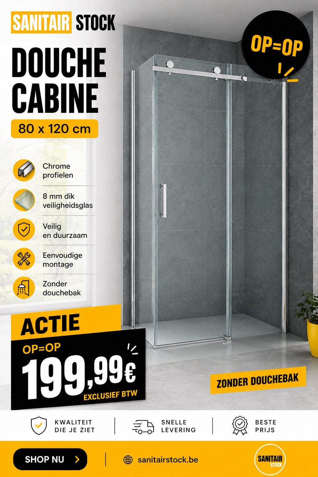 Douche, Ophalen of Verzenden, Zo goed als nieuw