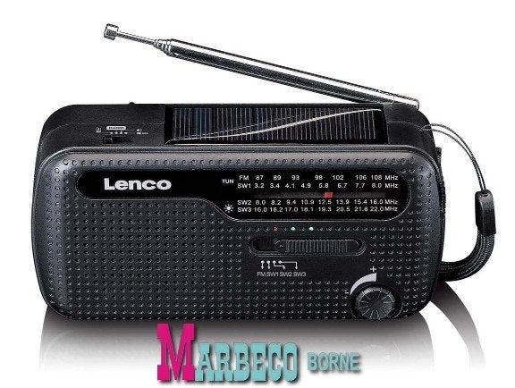 Noodradio, FM en KG, Handslinger, Solar Powered, USB-C, Ophalen, Lenco, Overige typen, Nieuw
