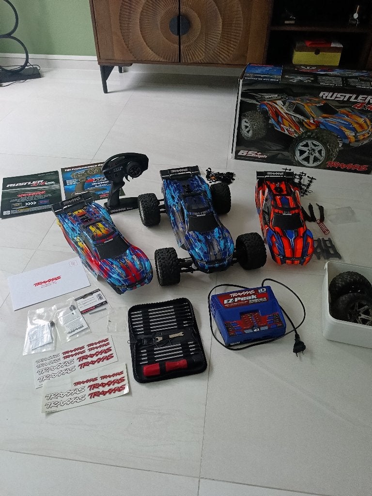 Traxxas Rustler 4 x 4 VXL, Gebruikt, Auto offroad, RTR (Ready to Run), Ophalen