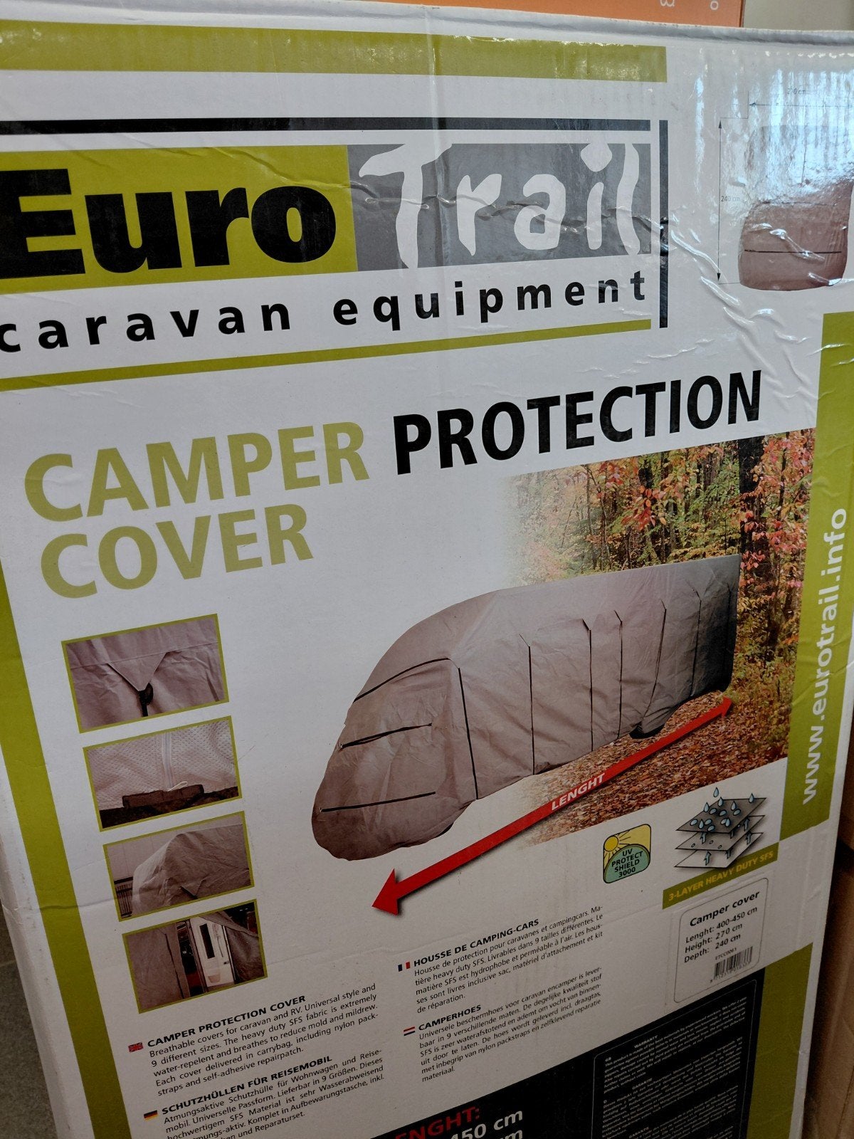 Euro Trail Camper Beschermhoes 400-450 cm, Ophalen of Verzenden, Nieuw