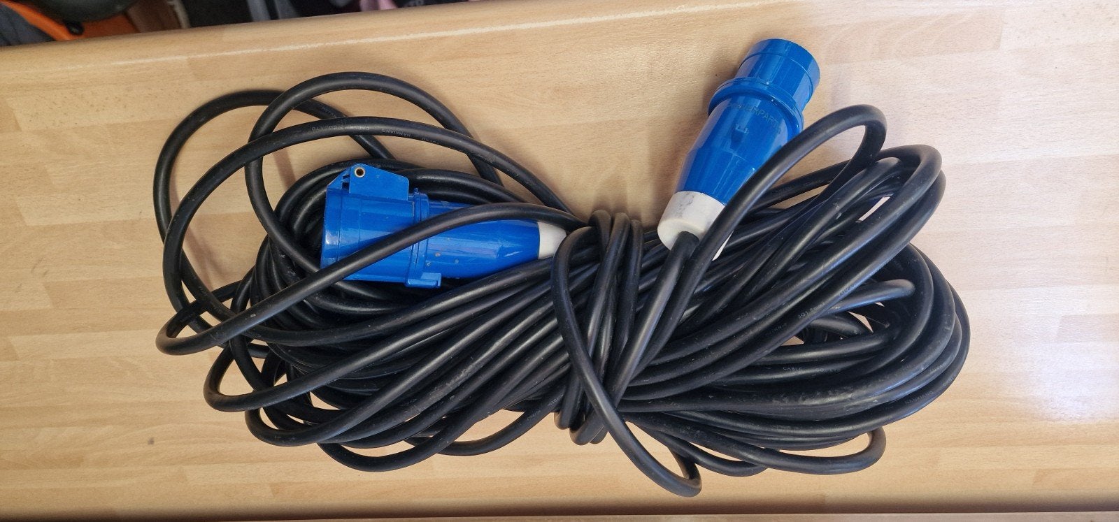 campingstroom verlengkabel met CEE-stekkers, Ophalen, Gebruikt, Kabel of Snoer