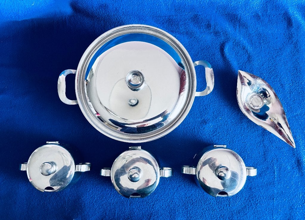 Alessi Design: Vintage Alfra Set & Los Taste-Huile Blad, Huis en Inrichting, Ophalen, Gebruikt, Overige merken, Overige typen