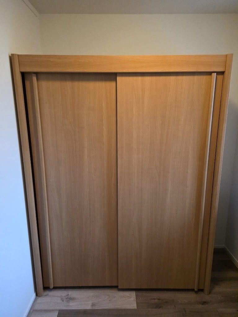 Kledingkast, blank eiken schuifdeur kast (zware kwaliteit)!!, Ophalen, Overige materialen, Met deur(en), Gebruikt