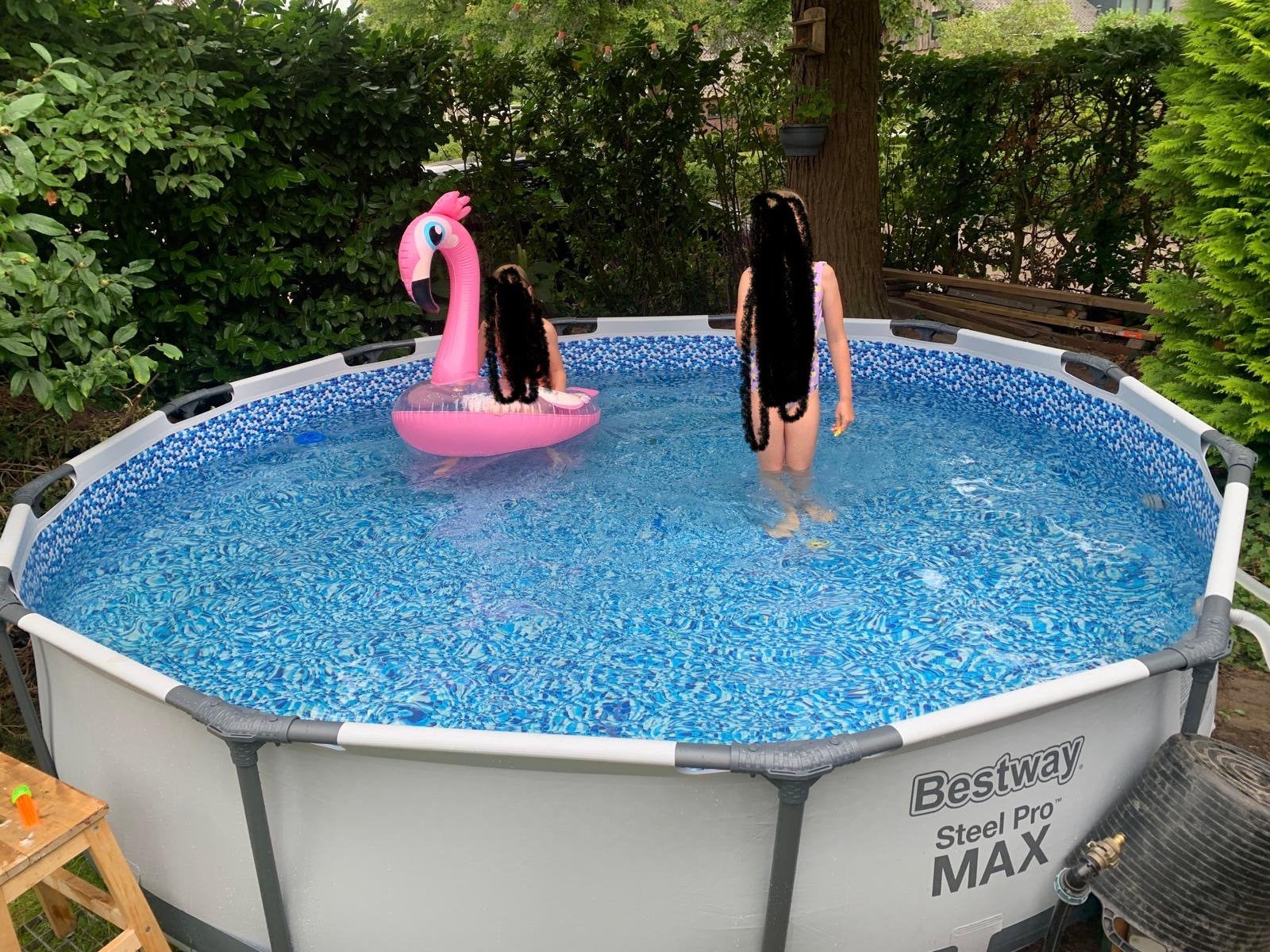 Zwembad Bestway Steel Pro Max grijs 366 cm compleet, Tuin en Terras, Zwembaden, Ophalen, 80 tot 120 cm, Rond, 300 cm of meer
