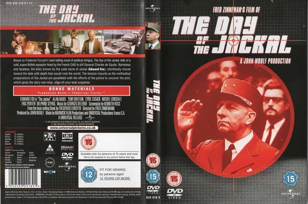 The Day of the Jackal 1973 DVD met Edward Fox, Cd's en Dvd's, Dvd's | Klassiekers, Zo goed als nieuw, Actie en Avontuur, Vanaf 12 jaar