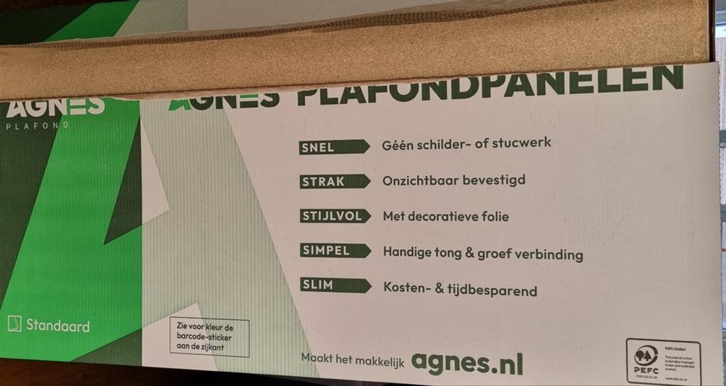 Agnes plafondplaat 2 stuks linnen wit, Doe-het-zelf en Verbouw, Ophalen, Nieuw
