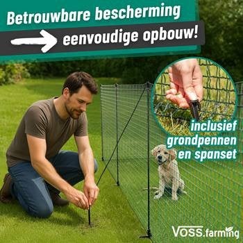 Voss Farming Net - 20m lang, 80cm hoog, Ophalen, Gebruikt, IJzer, Tuinhek