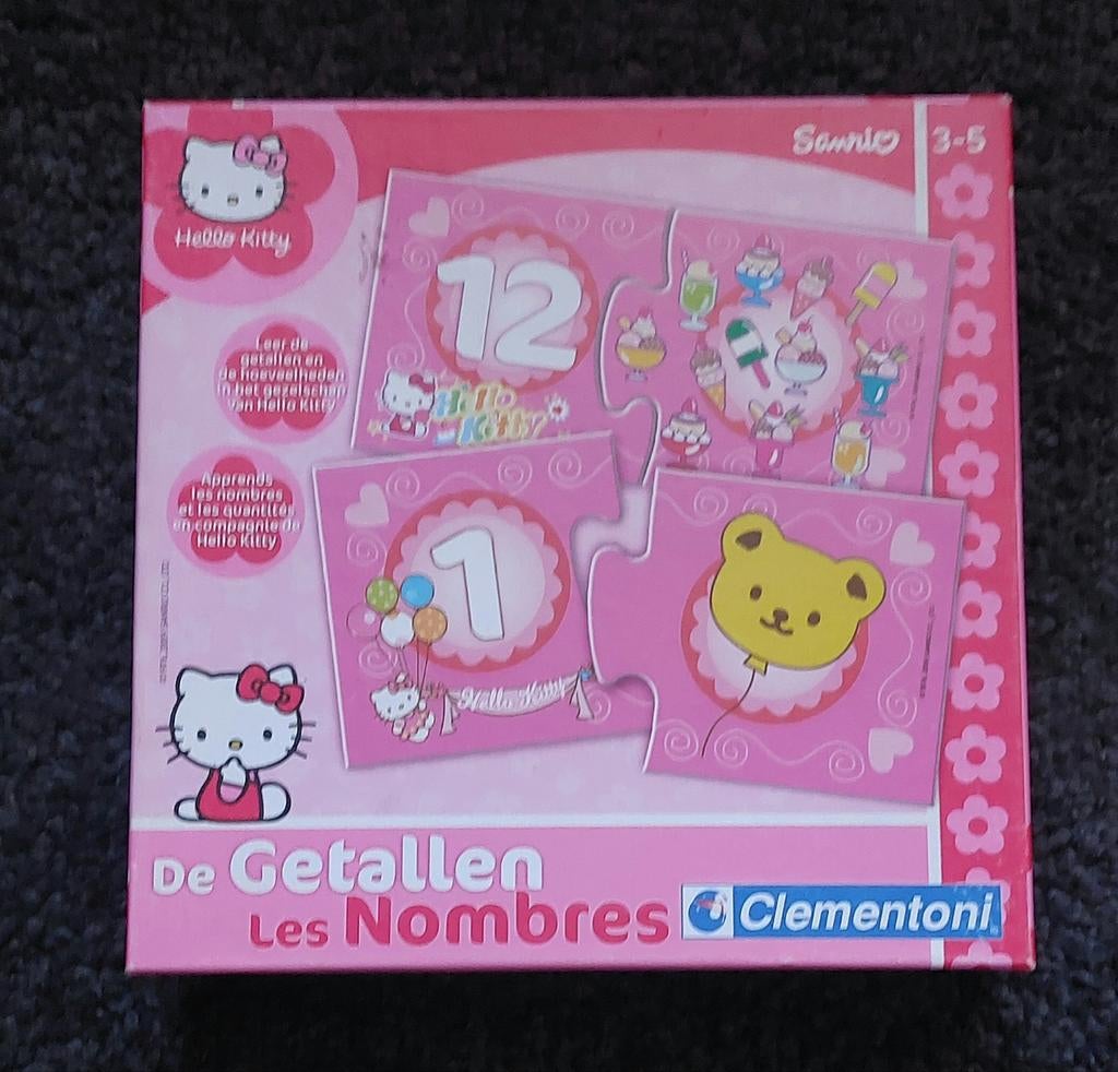 Hello kitty puzzel - de getallen, Ophalen of Verzenden, Zo goed als nieuw, 4 tot 6 jaar
