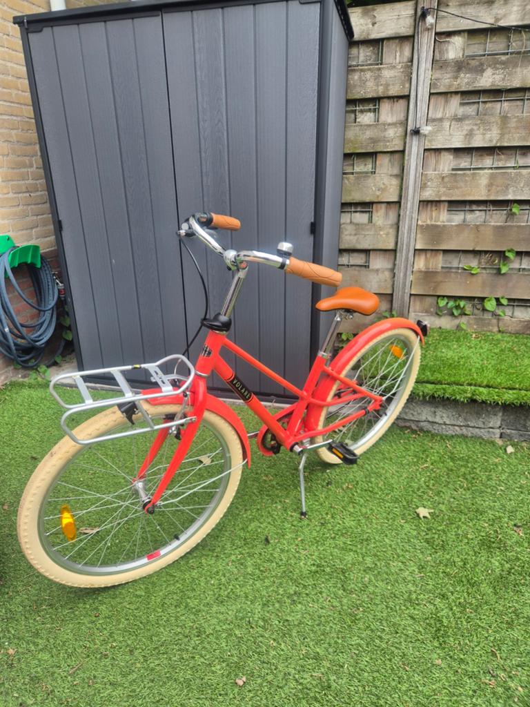 Volare Melody 24 inch kinderfiets - Pastel Rood, Ophalen, Gebruikt, Volare, Terugtraprem