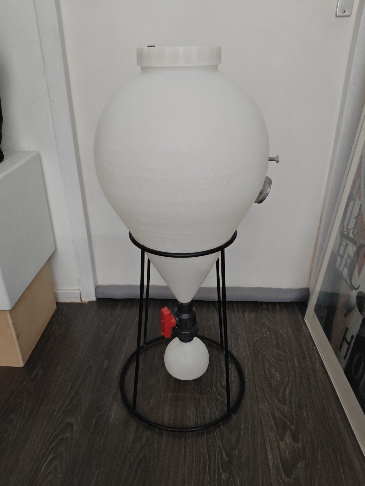 Fast Ferment gistvat met standaard en thermometer, Ophalen of Verzenden, Gebruikt