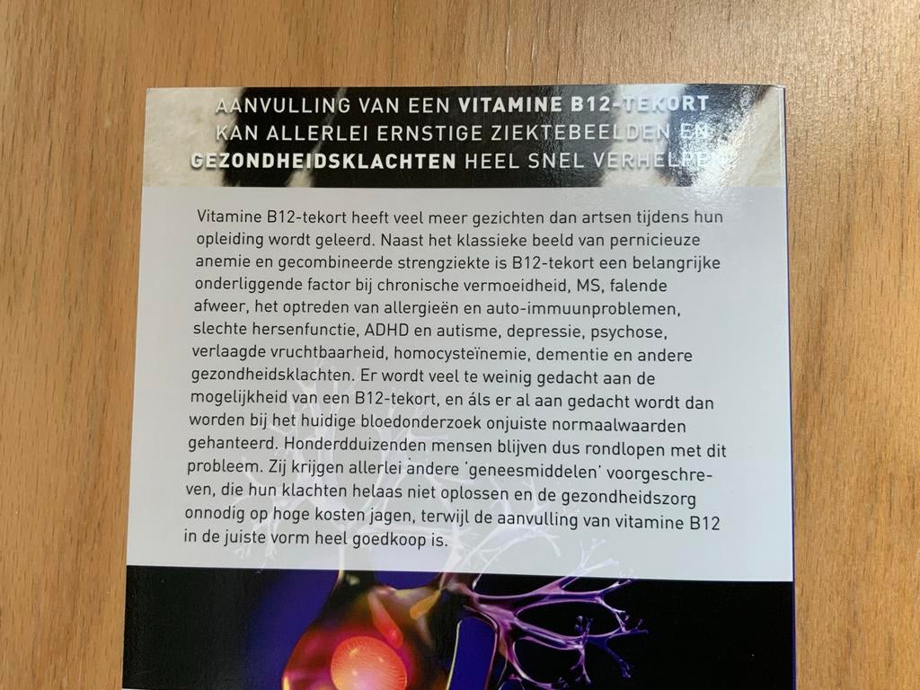 Vitamine B12-tekort: Oorzaak van vele chronische klachten, Boeken, Literatuur, Zo goed als nieuw, Nederland, Ophalen of Verzenden