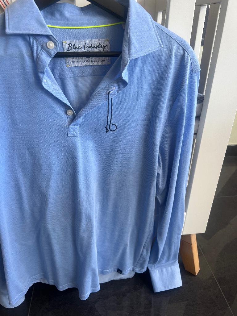 Nieuw ongedragen Blue Industry overhemd/polo mt l, Blue Industry, Blauw, Nieuw, Ophalen of Verzenden