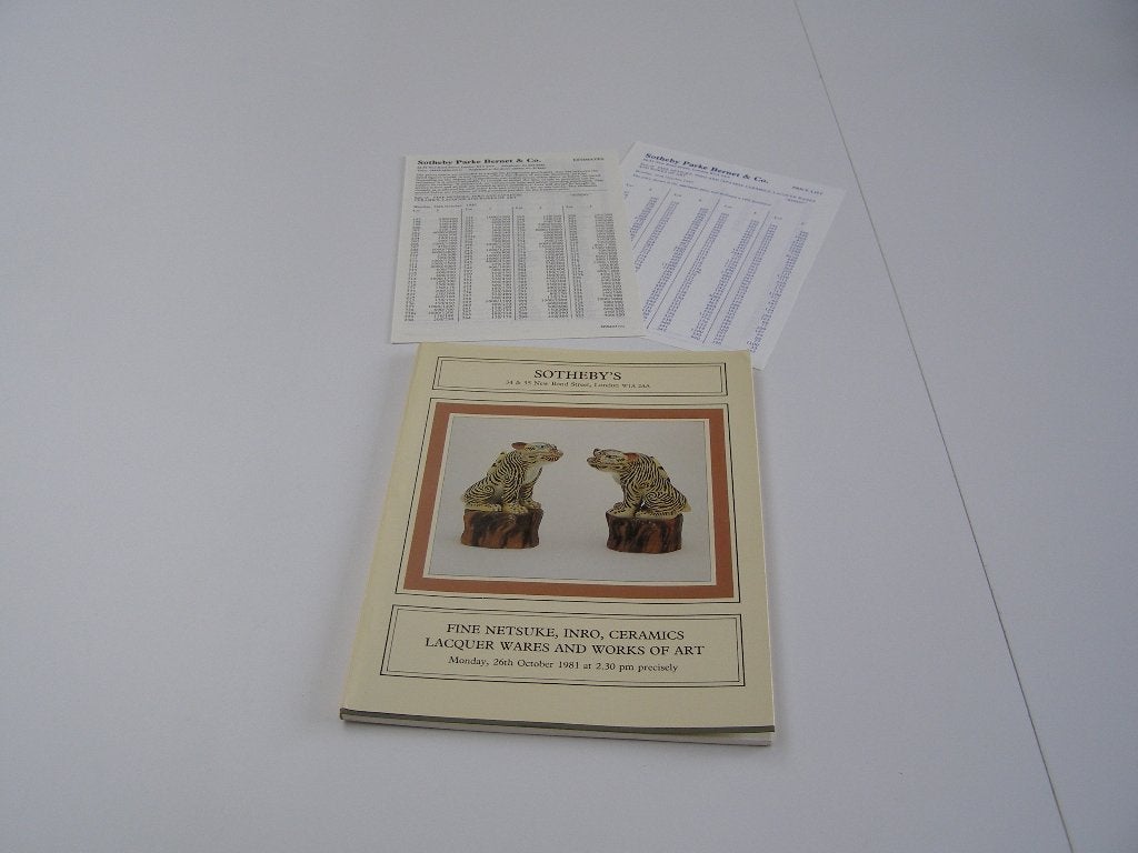 Sotheby’s Fine Netsuke inro ceramics lacquer wares&works '81, Boeken, Ophalen, Zo goed als nieuw, Overige onderwerpen, Sotheby’s London