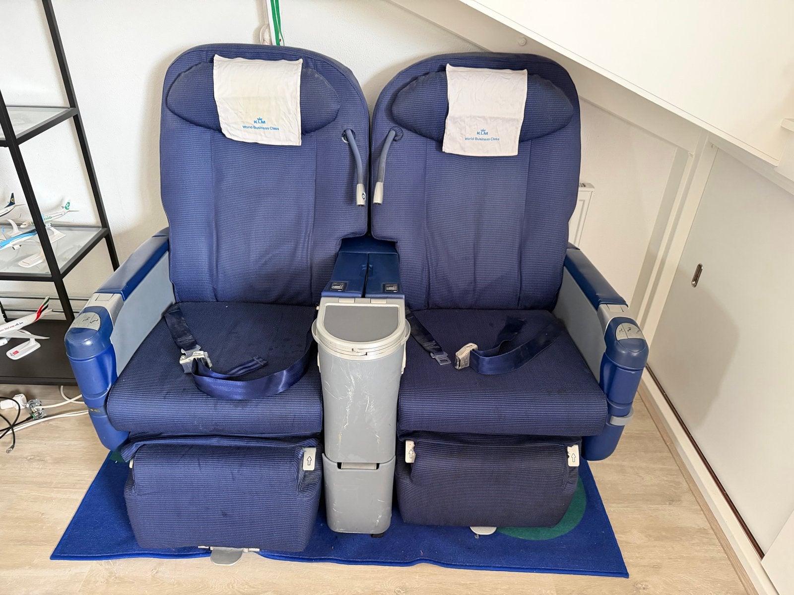 Unieke KLM vliegtuigstoelen, Ophalen, Gebruikt