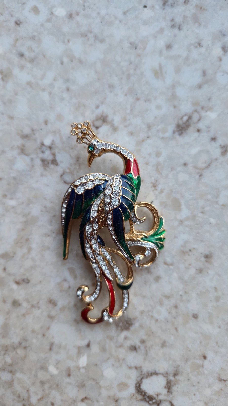 Attwood & Sawyer 'Bird of Paradise' broche, Overige materialen, 4 tot 7 cm, Met strass, Ophalen of Verzenden