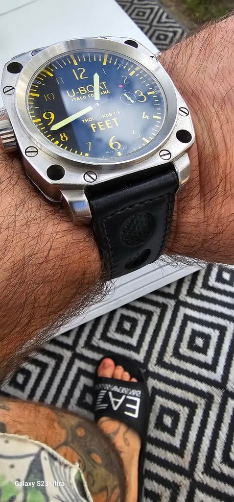 U-Boat Thousands Of Feet 50mm -  ruilen, Sieraden, Tassen en Uiterlijk, Horloges | Heren, Overige merken, Staal, Polshorloge, Ophalen of Verzenden