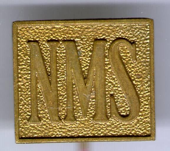 Ned. Middenstand Spaarbank NMS blank koper speldje ( W_019a), Verzamelen, Verzenden, Zo goed als nieuw, Merk, Speldje of Pin