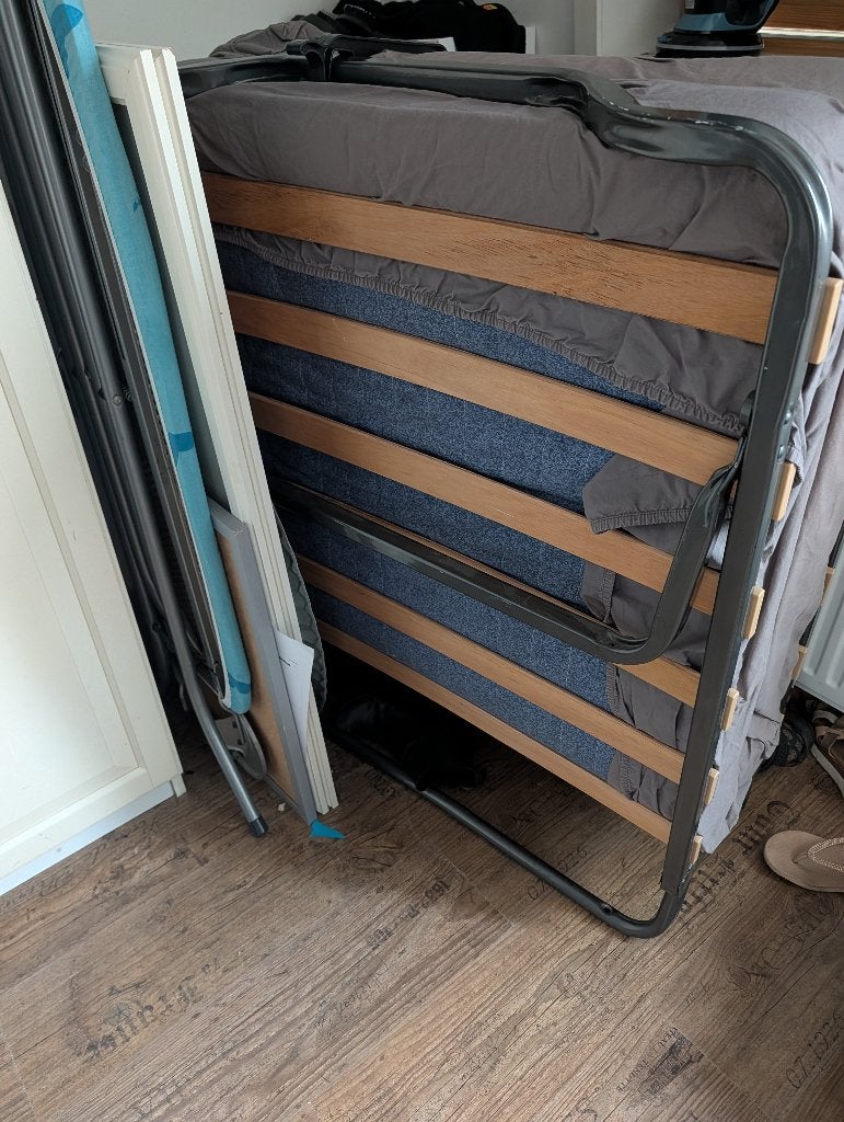 Opklapbed 1 persoons, Ophalen, Gebruikt, Eenpersoons, 80 cm